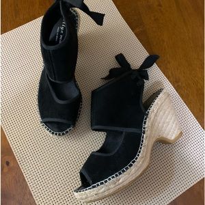 Bettye Miller Black Suede Espadrilles size 8